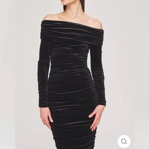 Ronny Kobo Varonica Dress - Elegant Black Velvet Dress